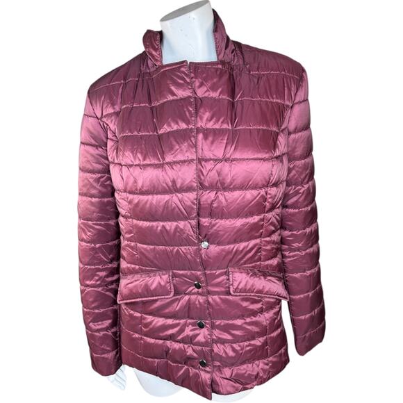 Susan Graver Quilted Blazer Jacket Solid Dark Cherry X-Small Lightweight Winter - Picture 1 of 15